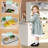 Play Kitchen Toy Set, Wooden Kids Kitchen Playset With Real Lights & Sounds