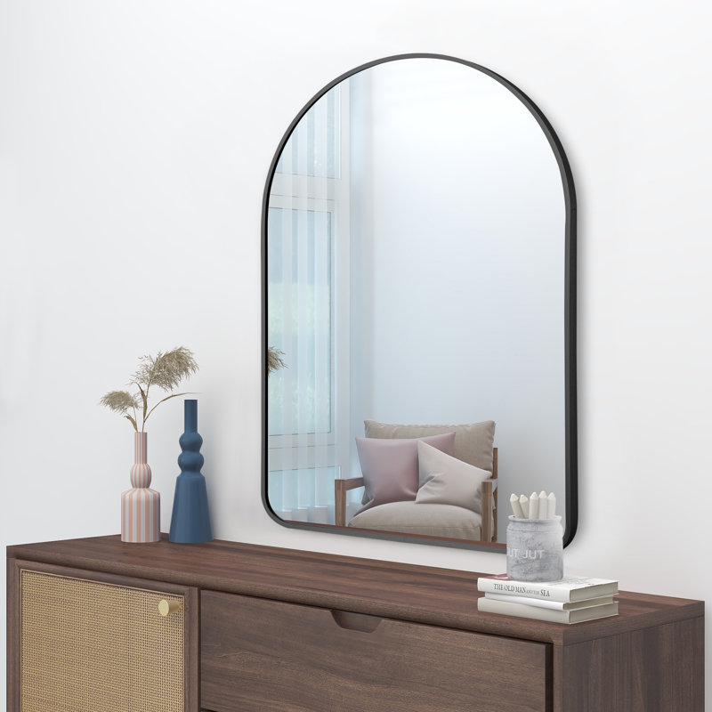 Miroir mural arqué, Noir