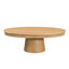 Table basse ovale de 47,24 pouces de style moderne moderne fabriquée à la main en forme de tambour pour le salon, table basse Ellipse avec piédestal robuste, couleur naturelle-1772509955