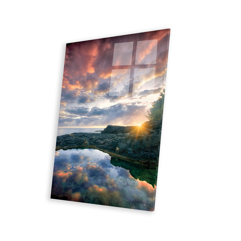Kauai Sunrise, Acrylique, H 24 po x l 16 po x P 0,25 po