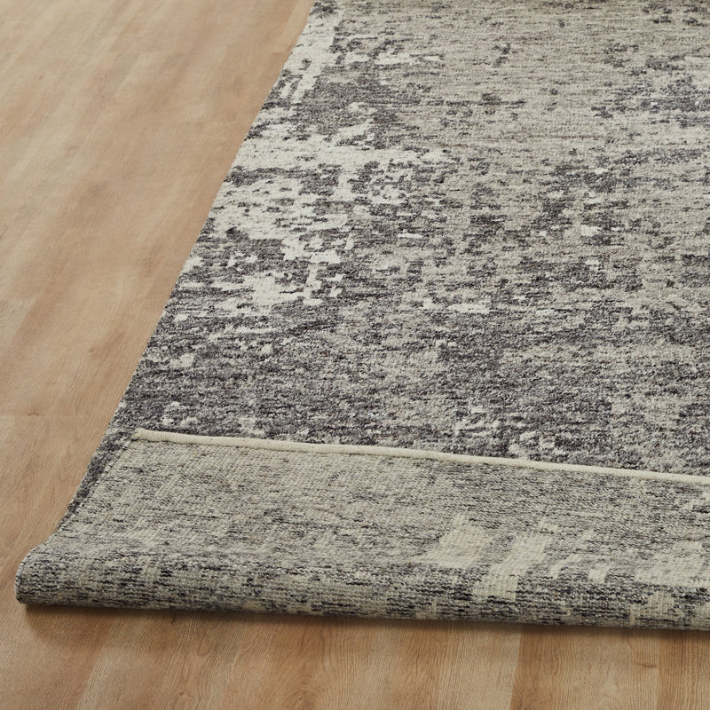 Nomad Haven Wool Hand Knotted Area Rug in Charcoal Mist, 8' x 10'