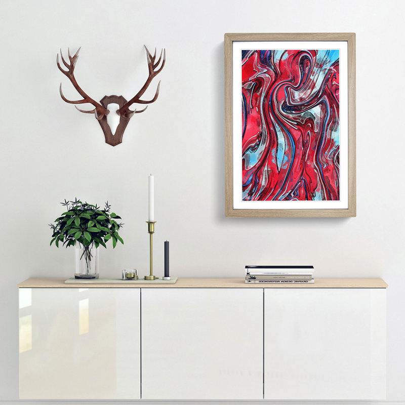 Sweetest Dreams in Abstract - Framed Print, Oak Framed, 87cm H x 62cm W x 2cm D