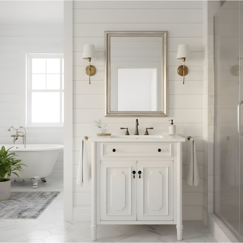Espace de rangement spacieux avec tablettes réglables, Blanc ancien