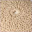 Pouf rond en coton pour le salon | Blanc cassé | Profondeur du siège 20-1874469184