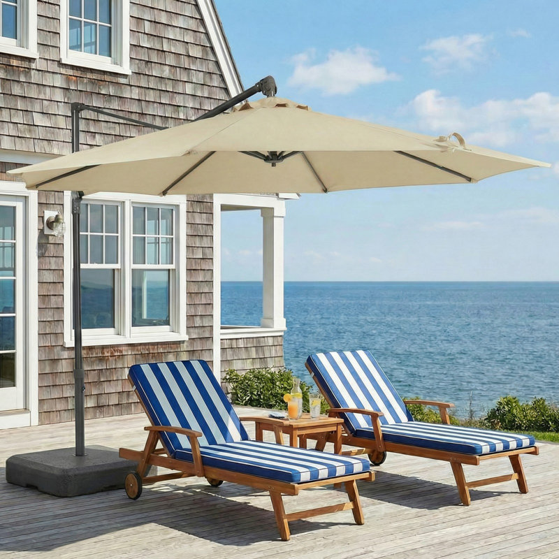 3M Market Parasol Canopy Replacement for 8 Ribs Patio Umbrella, Canvas Beige