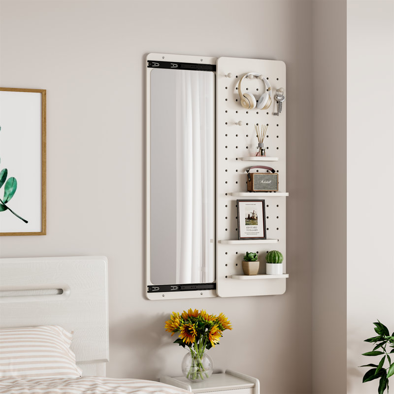Miroir mural pleine longueur (miroir inclus seulement), Blanc