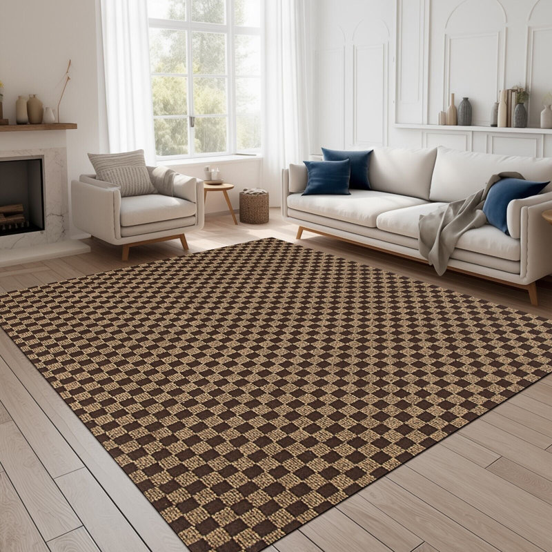 Malesia Checkered Rug, Runner 2' x 6'