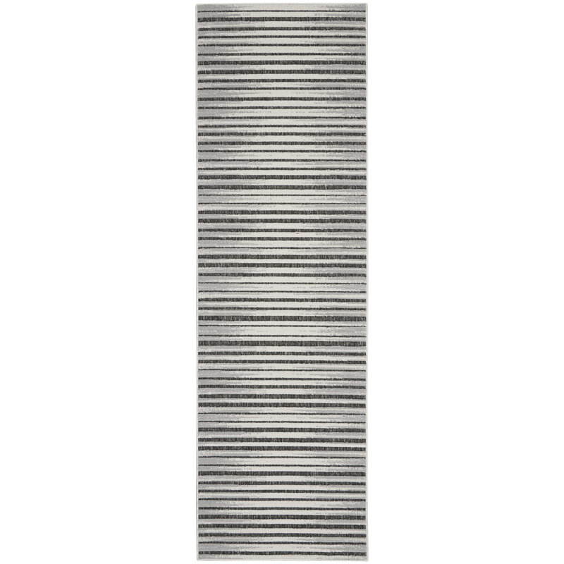 Tapis gris Romelia, Tapis de couloir 2 pi 2 po x 7 pi 6 po