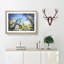 Blue Bird & Cherry Blossom Tree Painting - Single Picture Frame Print on MDF-56632818-56632819