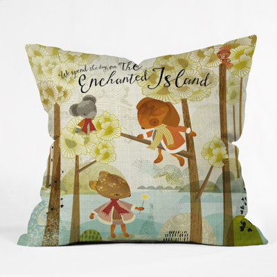 The Enchanted Island Polyester Throw Pillow