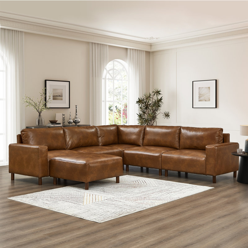 Canapé modulaire de luxe moderne en similicuir respirant