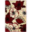 Tapis à motif floral en polypropylène et rubis Carlena