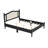 Natural Headboard Wooden Platform Queen-Size Bed - Upgrade Bedroom Luxury, Black With Alluring Attraction,