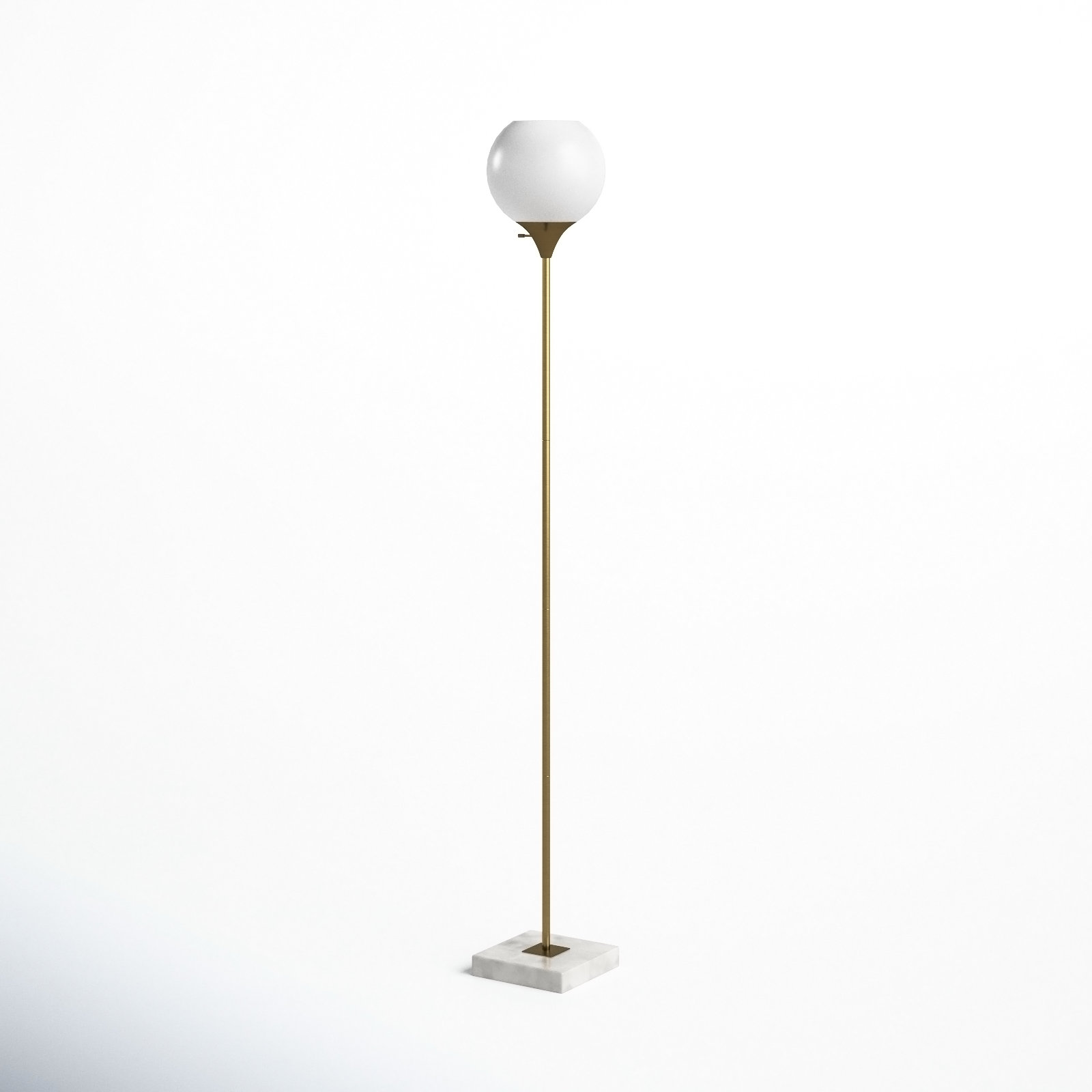 Reed 71'' Floor Lamp, Antique Brass
