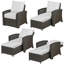 Fauteuil inclinable et repose-pieds avec coussins Sunbrella