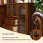 Armoire latérale de rangement en bois massif brun de style américain 39,37 "