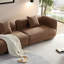 Canapé brun clair, tissu durable, structure en bois massif, rembourrage en éponge haute densité