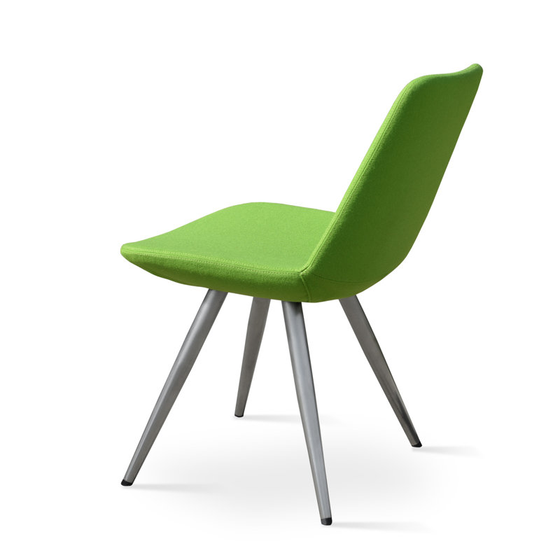 Eiffel Star Side Chair, Natural Veneer Steel, Turquoise