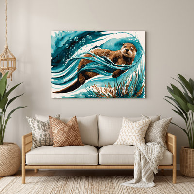 Art mural en métal bleu sauvage