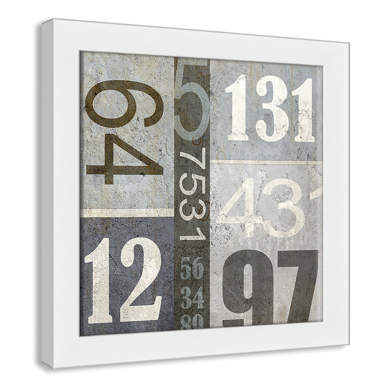 Art numérique encadré, H 12 po x l 12 po x P 0,6 po, Encadré plat blanc