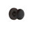 Classic Rosette with Black Porcelain Door Knob