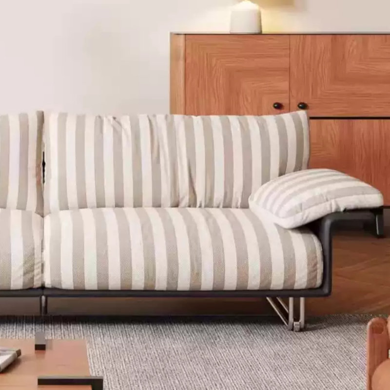 Mid-century Style Detachable Striped Sofa