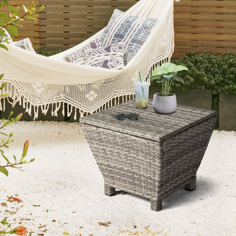 Table d'appoint de patio, Gris