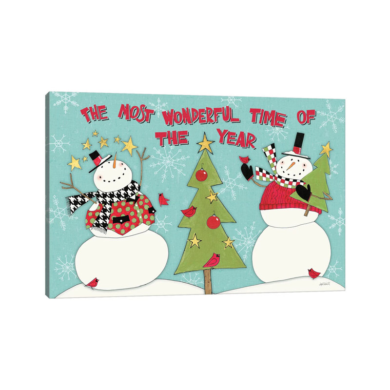 Snowman Sentiments I by Anne Tavoletti - Wrapped Canvas Print, 66.04cm H x 101.6cm W x 1.905cm D