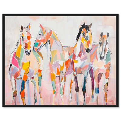 Frontier Horses Canvas Print Western Art by Art Remedy