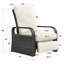 Chaise longue d'extérieur inclinable en aluminium et en osier PE avec coussin pour l'extérieur-417650627-446415219