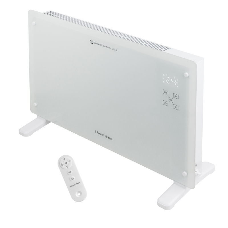 Russell Hobbs Rhpanh2006w 2kw Smart Glass Panel Heater In White