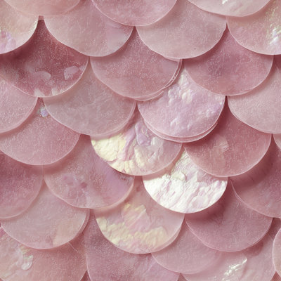 Pearlescent Wallpaper Scallop Overlapping Circles Removable Wall Decor