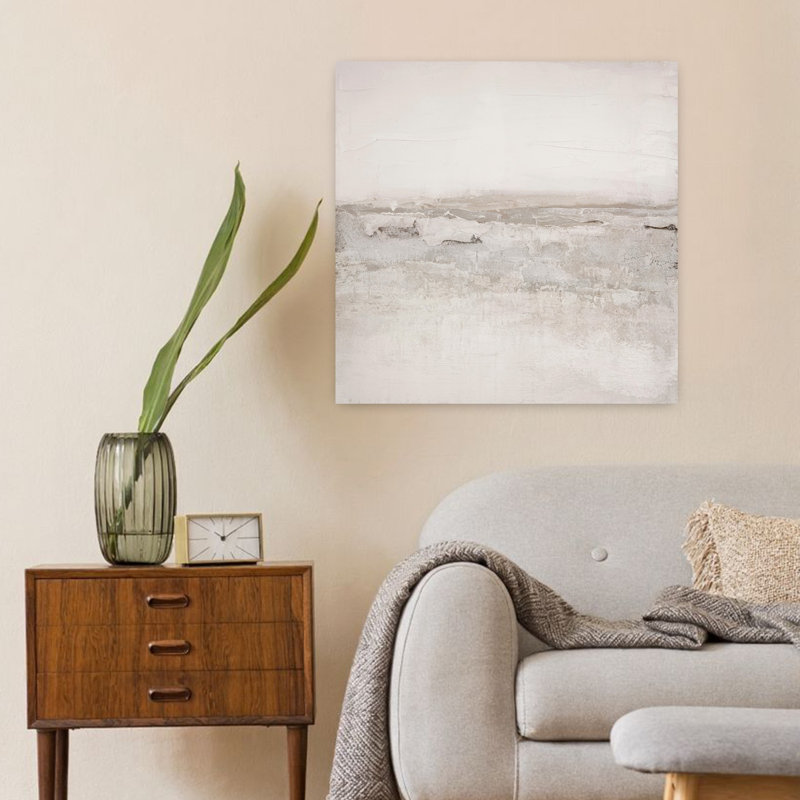 Sandy, paysage abstrait contemporain, art naturel, H 24 po x l 24 po