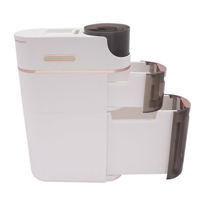 Bathroom Floor Cabinet, Plastic Storage Cabinet, White And Clear Brown