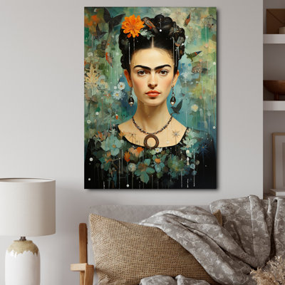 Camac sarcelle, corail, Mexique, art avec autoportrait - impression