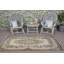 Tapis turc rétro floral beige Oushak idéal pour les espaces de chambre à coucher et de salon