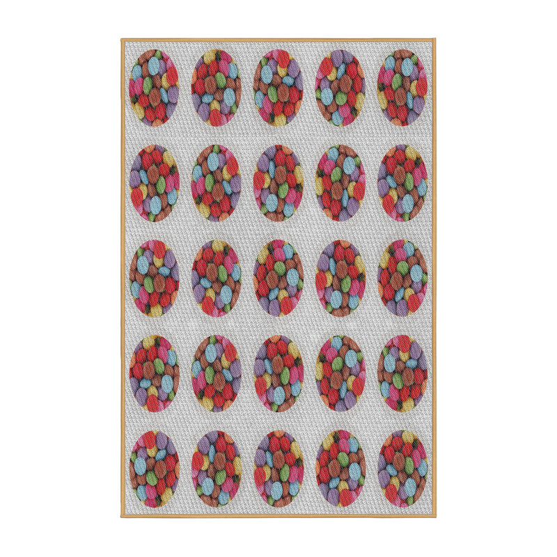 Rouge Retzlaff/bleu/gris Tapis décoratif, Rectangle 8 pi x 10 pi