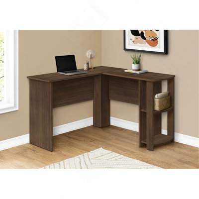 Computer Desk, Home Office, Corner, Storage Shelves, 48"L, L Shape, Work, Laptop, Laminate