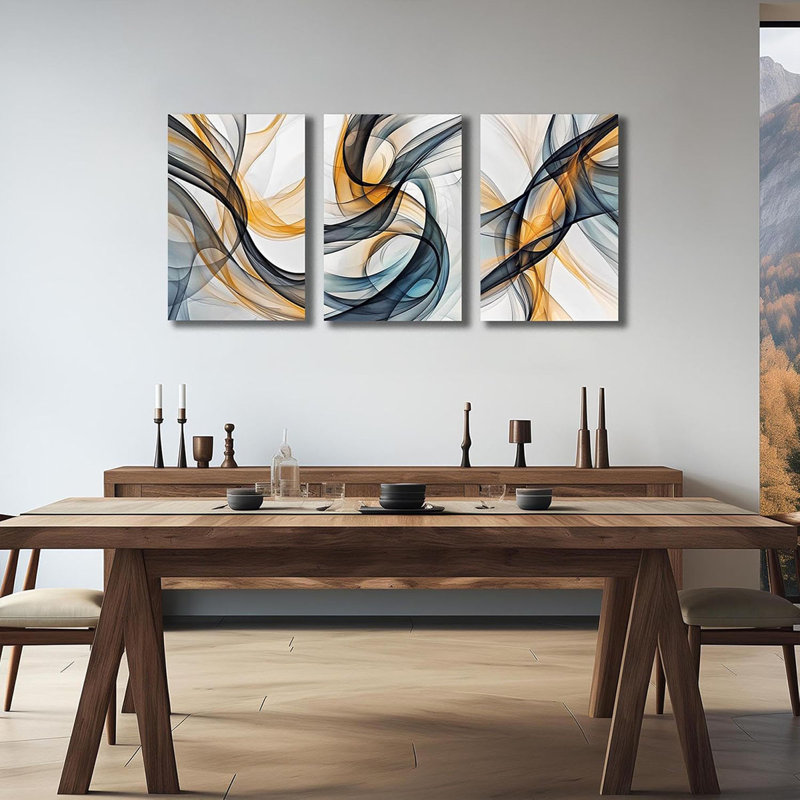 3 Piece Wrapped Canvas Print, 60 cm H x 40 cm W