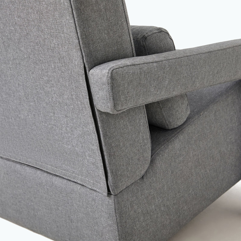 Fauteuil l 27,2 po, Lin gris foncé Manyen