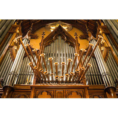 Bic Organ In Church - Wrapped Canvas Print