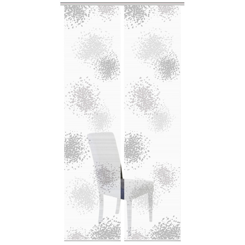 Peake Semi Sheer Curtain Panel Pair, Grey