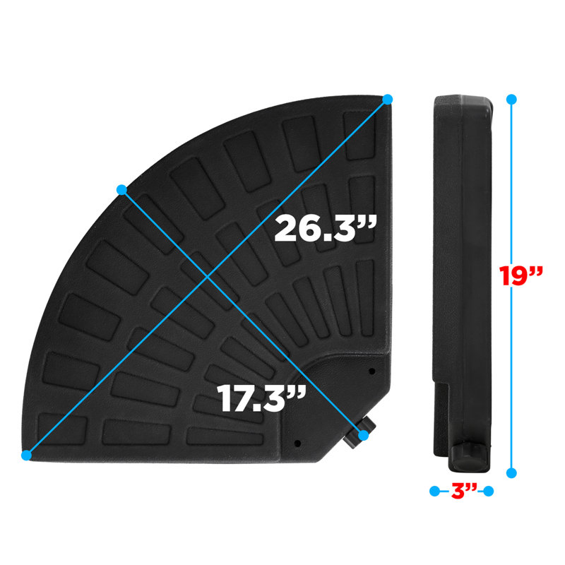 Base de parasol autoportante en plastique