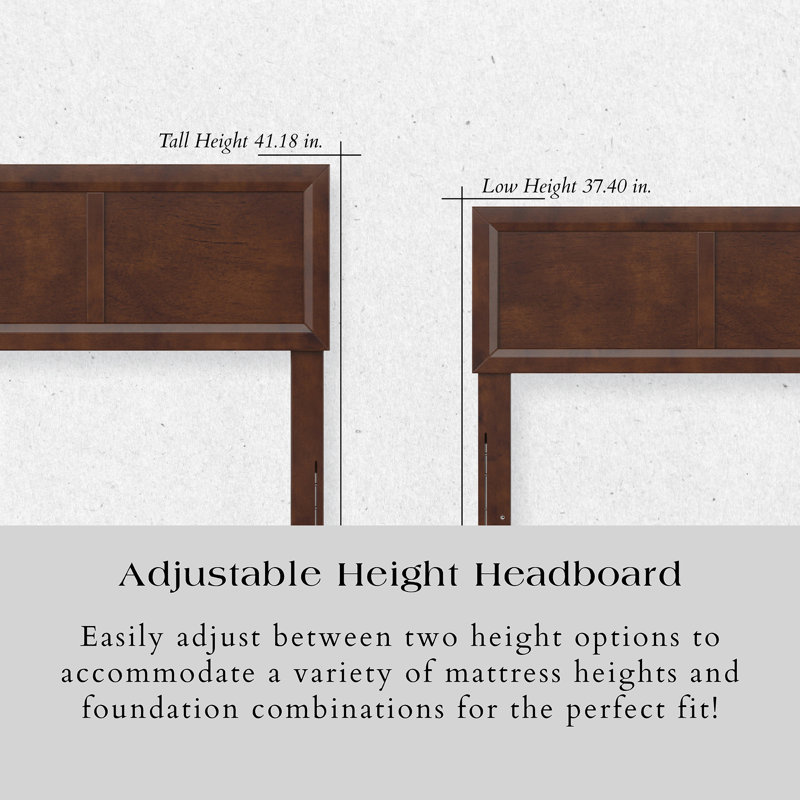 Avaleen Wood Headboard, Walnut, Twin