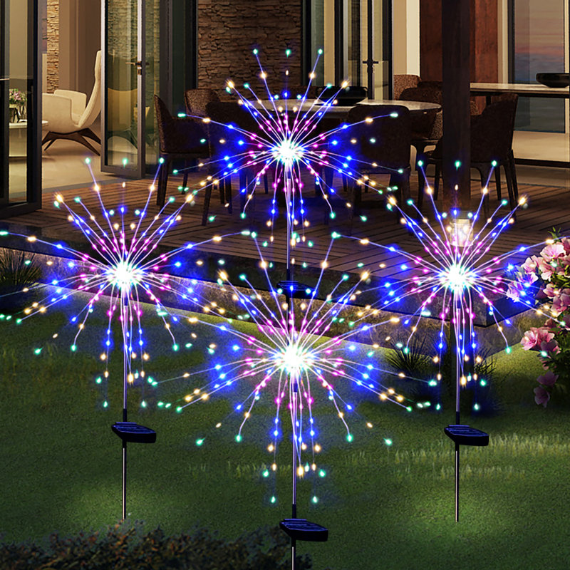 The Holiday Aisle® 8 Mode Solar Outdoor Firework Lights 120Led ...