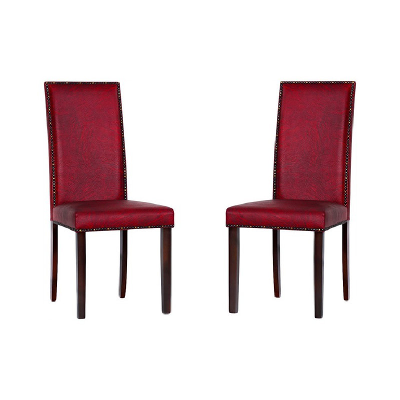 Blaze 18'' H Faux Leather Upholstered Oak Dining Chair, 4