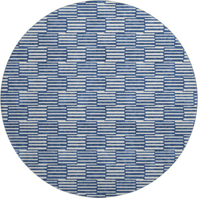 Premium Machine Washable Prisco Navy Rug