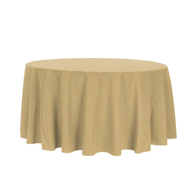 Timmie Tablecloth, 84" Round, Beige