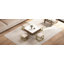 Ensemble de tables basses à plateau relevable moderne avec rangement et 4 repose-pieds