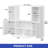  4-Tier U-Shaped Castle Bookcase With LED Lights & Cabinet, White Cube Storage Organizer With Adjustable Shelves